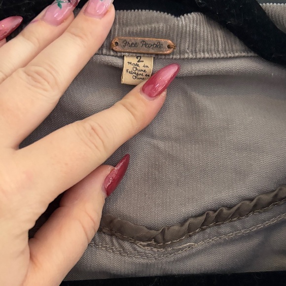 Women's Gray Ruffled Jacket - Picture 3 of 3